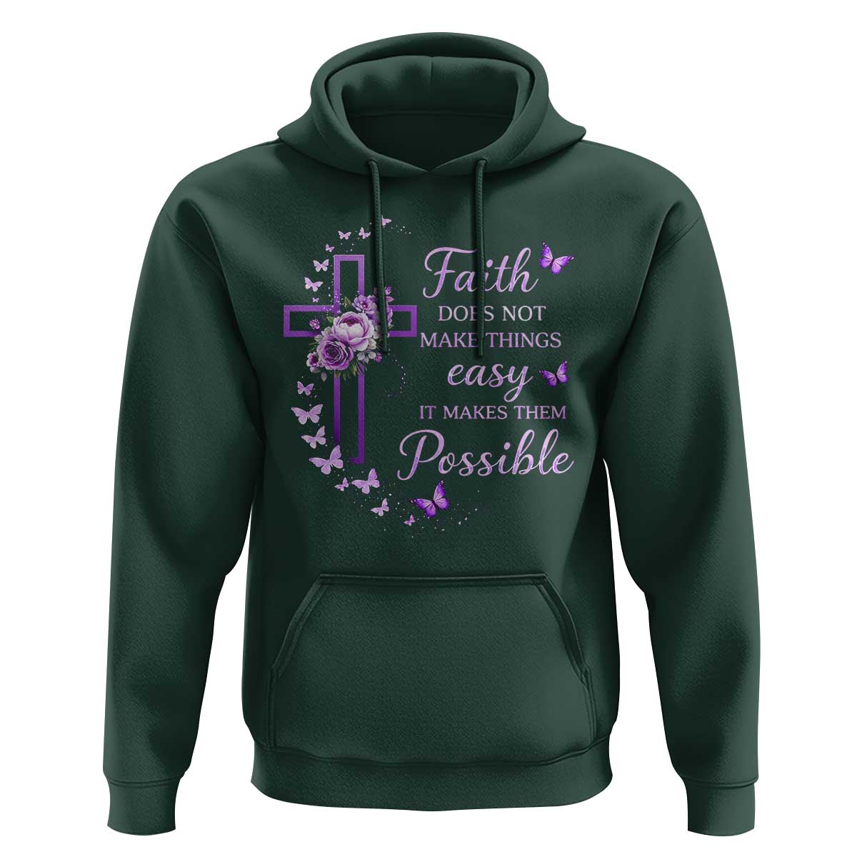 Christian Jesus Hoodie Vintage Bible Verse Printed Faith Blessed Inspirational Girl