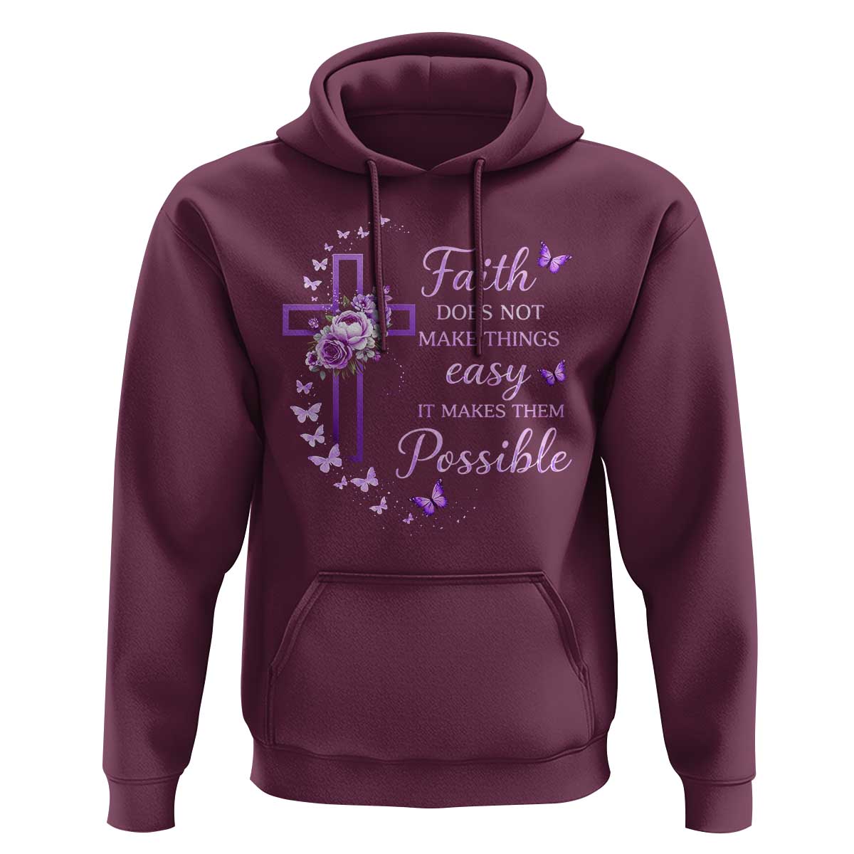 Christian Jesus Hoodie Vintage Bible Verse Printed Faith Blessed Inspirational Girl