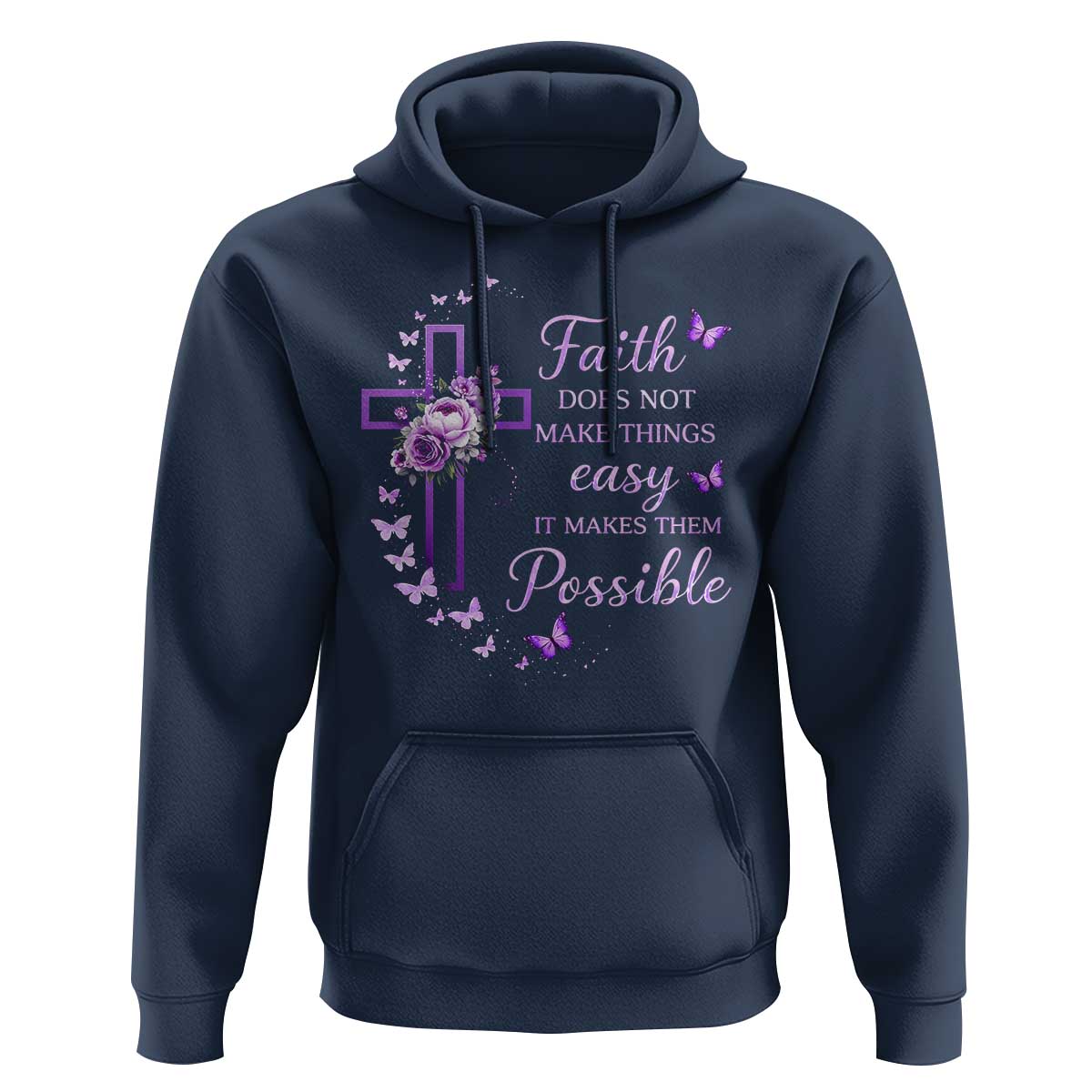 Christian Jesus Hoodie Vintage Bible Verse Printed Faith Blessed Inspirational Girl