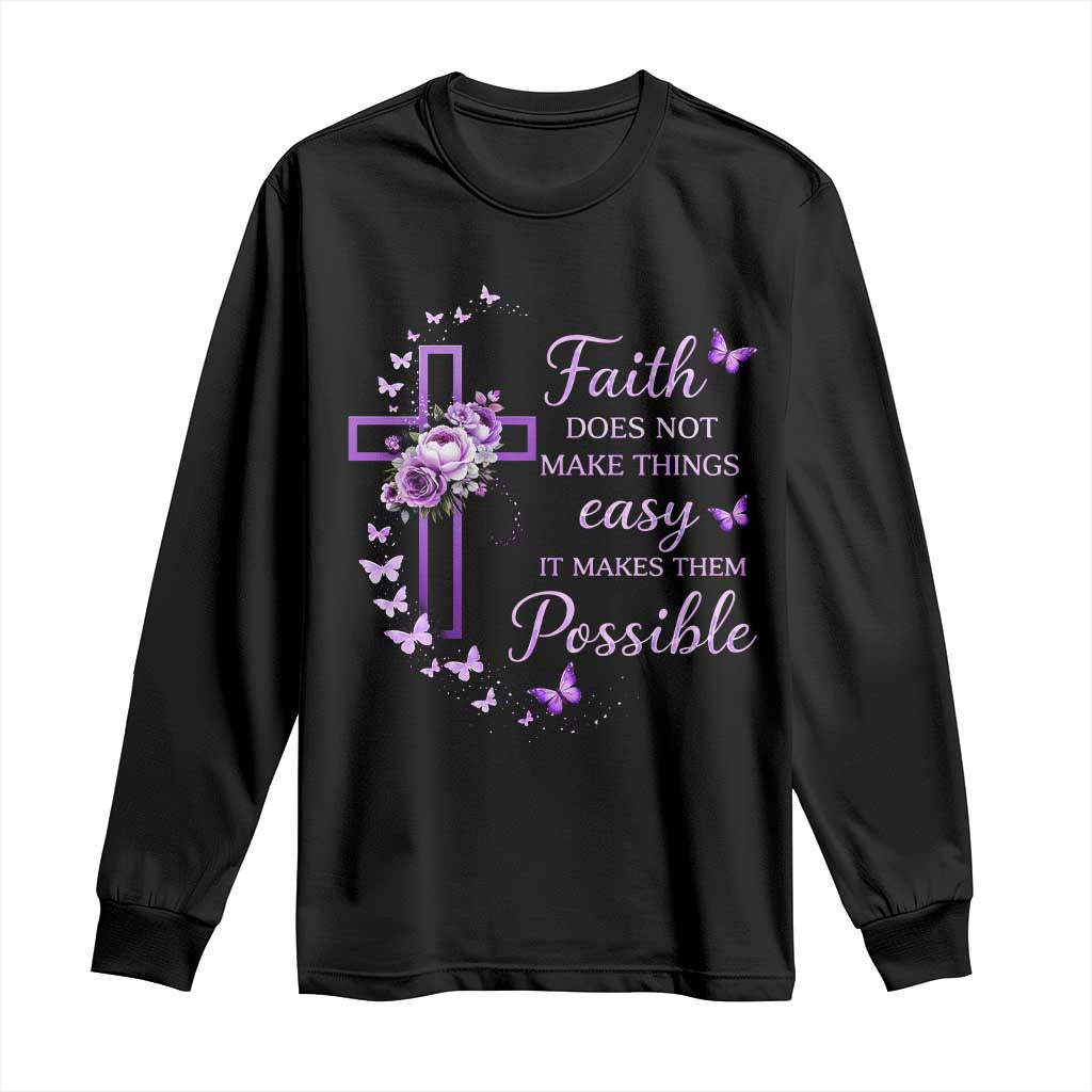Christian Jesus Long Sleeve Shirt Vintage Bible Verse Printed Faith Blessed Inspirational Girl