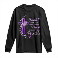 Christian Jesus Long Sleeve Shirt Vintage Bible Verse Printed Faith Blessed Inspirational Girl