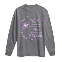 Christian Jesus Long Sleeve Shirt Vintage Bible Verse Printed Faith Blessed Inspirational Girl