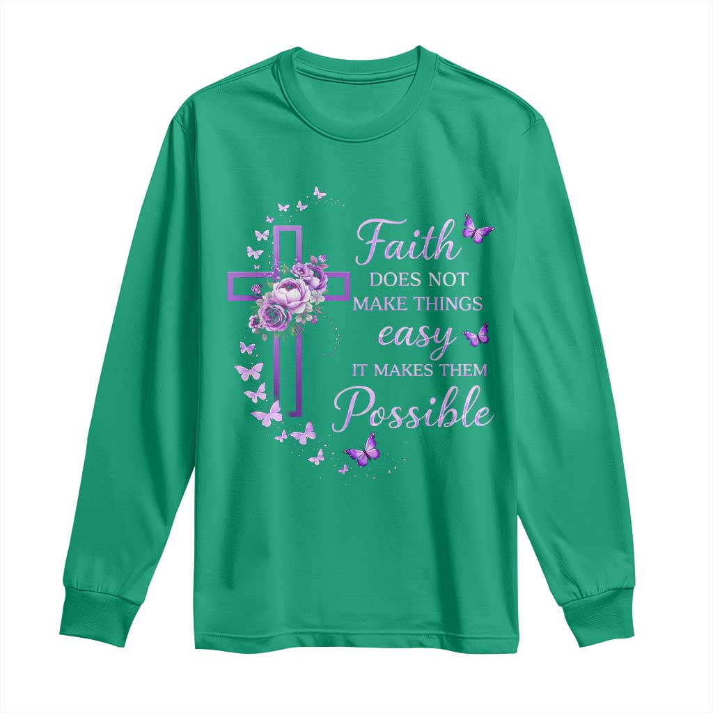 Christian Jesus Long Sleeve Shirt Vintage Bible Verse Printed Faith Blessed Inspirational Girl