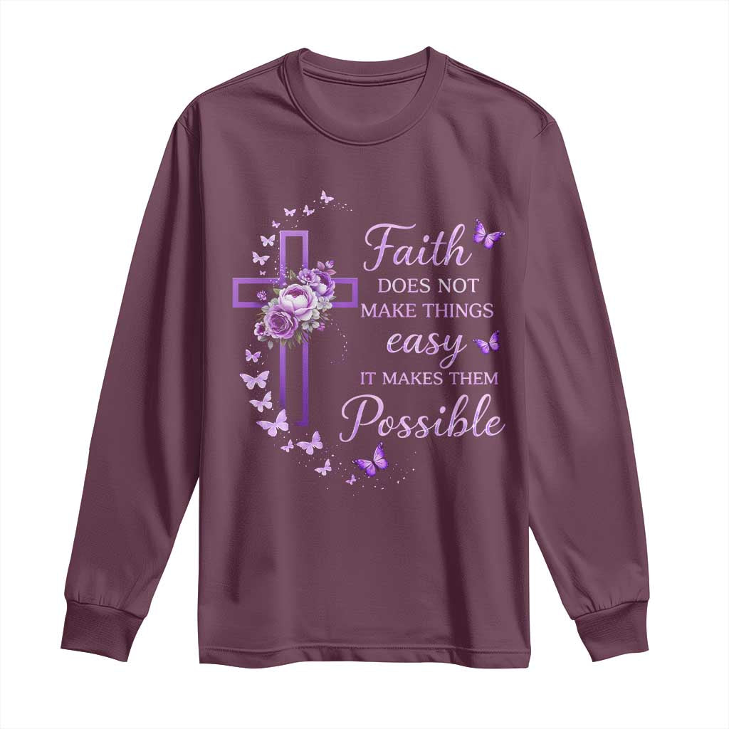 Christian Jesus Long Sleeve Shirt Vintage Bible Verse Printed Faith Blessed Inspirational Girl
