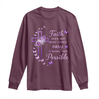 Christian Jesus Long Sleeve Shirt Vintage Bible Verse Printed Faith Blessed Inspirational Girl