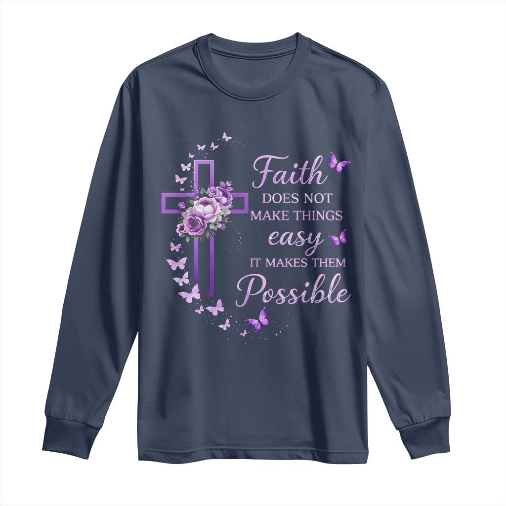 Christian Jesus Long Sleeve Shirt Vintage Bible Verse Printed Faith Blessed Inspirational Girl
