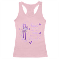 Christian Jesus Racerback Tank Top Vintage Bible Verse Printed Faith Blessed Inspirational Girl