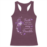 Christian Jesus Racerback Tank Top Vintage Bible Verse Printed Faith Blessed Inspirational Girl