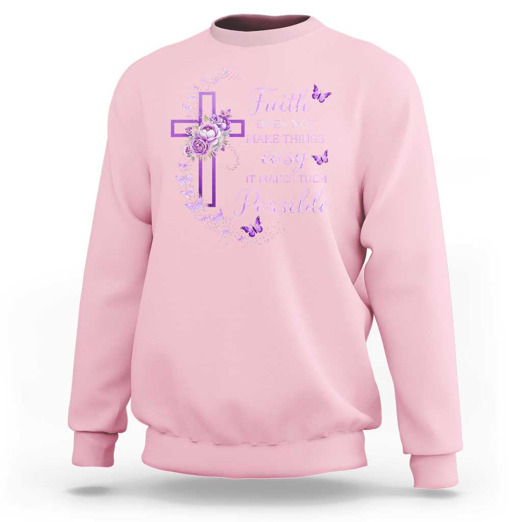 Christian Jesus Sweatshirt Vintage Bible Verse Printed Faith Blessed Inspirational Girl