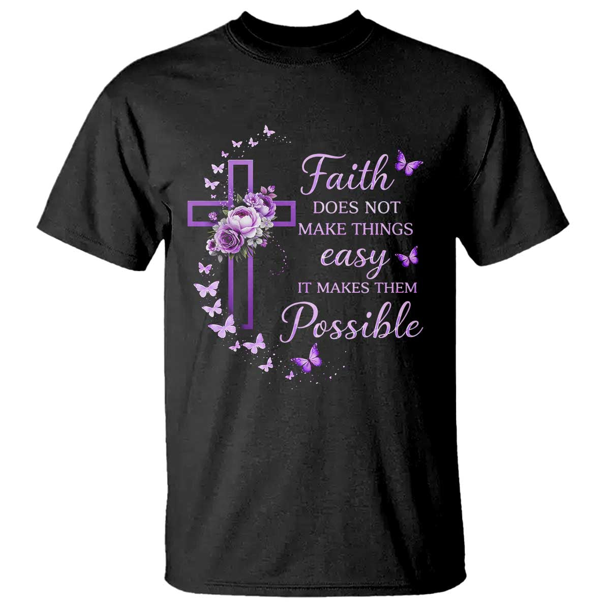 Christian Jesus T Shirt Vintage Bible Verse Printed Faith Blessed Inspirational Girl