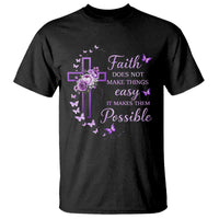 Christian Jesus T Shirt Vintage Bible Verse Printed Faith Blessed Inspirational Girl