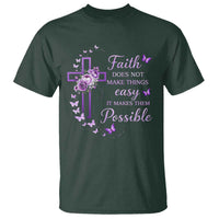 Christian Jesus T Shirt Vintage Bible Verse Printed Faith Blessed Inspirational Girl