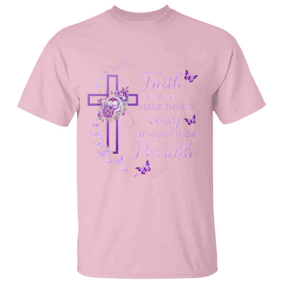 Christian Jesus T Shirt Vintage Bible Verse Printed Faith Blessed Inspirational Girl