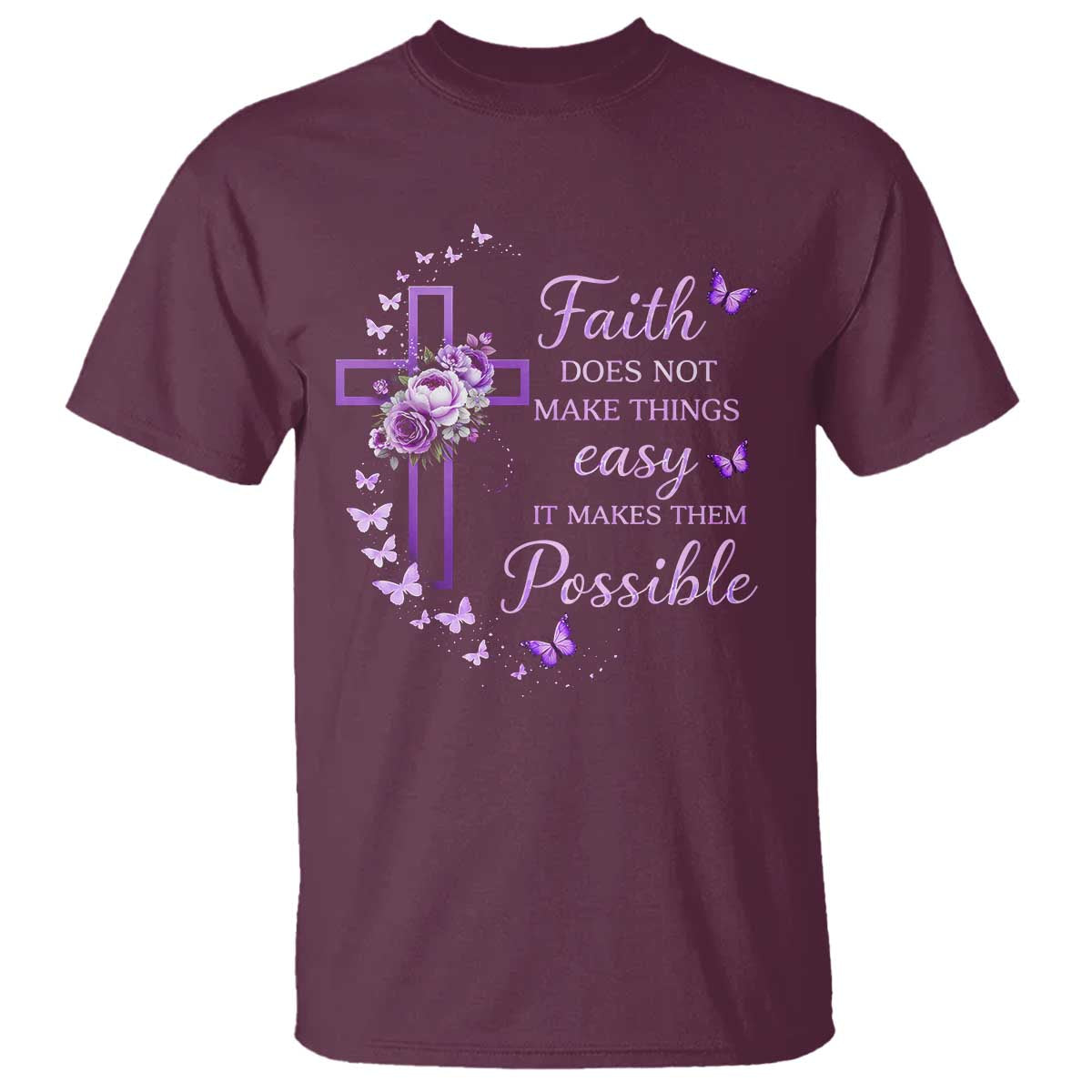 Christian Jesus T Shirt Vintage Bible Verse Printed Faith Blessed Inspirational Girl