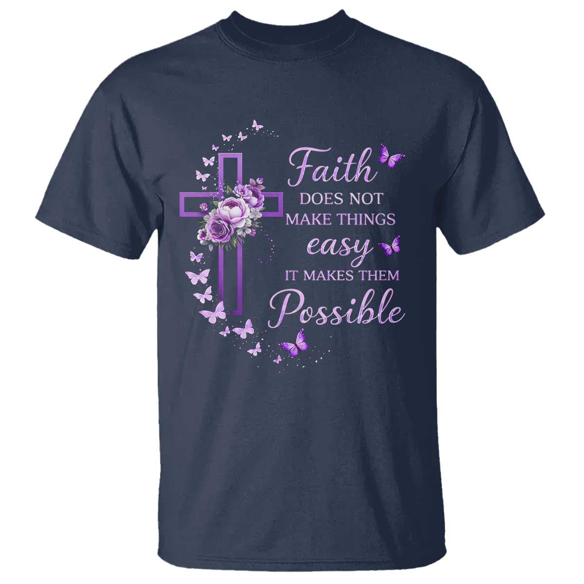 Christian Jesus T Shirt Vintage Bible Verse Printed Faith Blessed Inspirational Girl
