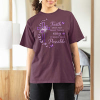 Christian Jesus T Shirt For Women Vintage Bible Verse Printed Faith Blessed Inspirational Girl