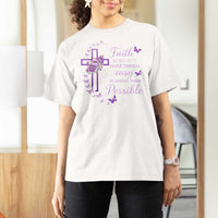 Christian Jesus T Shirt For Women Vintage Bible Verse Printed Faith Blessed Inspirational Girl