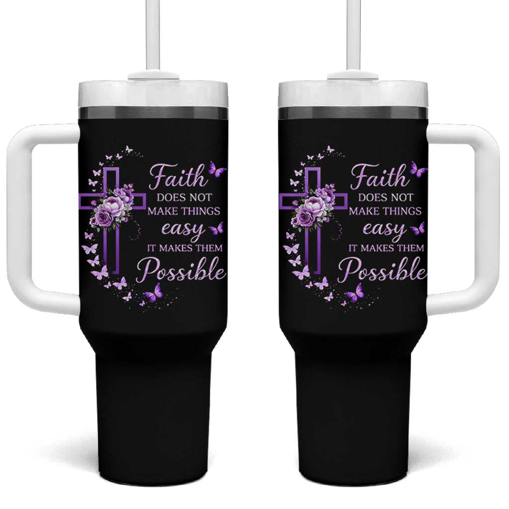 Christian Jesus Tumbler With Handle Vintage Bible Verse Printed Faith Blessed Inspirational Girl