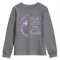 Christian Jesus Youth Sweatshirt Vintage Bible Verse Printed Faith Blessed Inspirational Girl