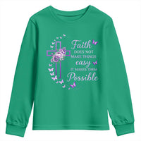 Christian Jesus Youth Sweatshirt Vintage Bible Verse Printed Faith Blessed Inspirational Girl