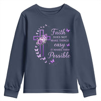 Christian Jesus Youth Sweatshirt Vintage Bible Verse Printed Faith Blessed Inspirational Girl