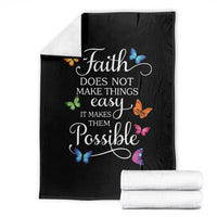 Christian Jesus Throw Blanket Butterfly Art Bible Verse Printed Faith Blessed Inspirational Girl