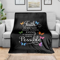 Christian Jesus Throw Blanket Butterfly Art Bible Verse Printed Faith Blessed Inspirational Girl