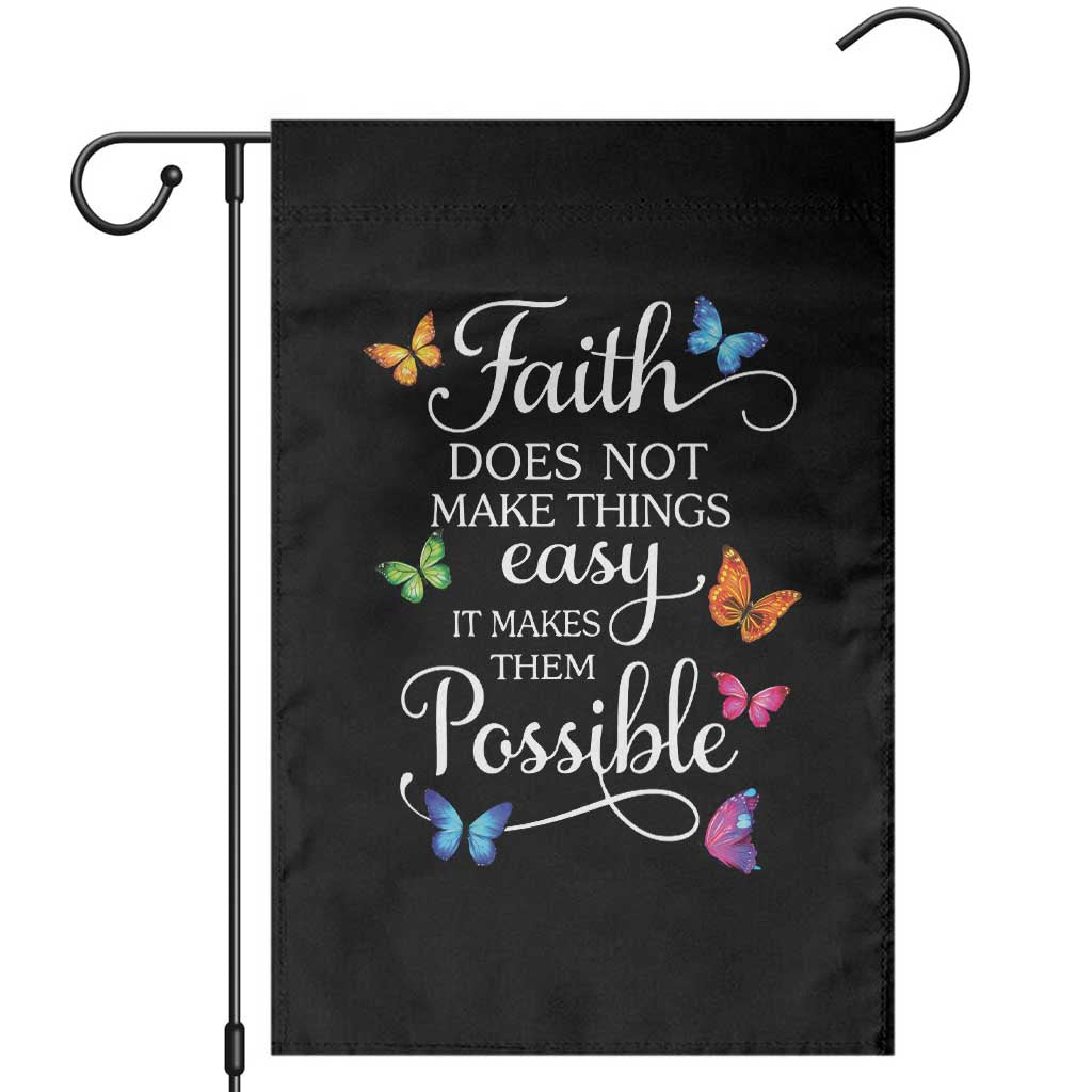 Christian Jesus Garden Flag Butterfly Art Bible Verse Printed Faith Blessed Inspirational Girl