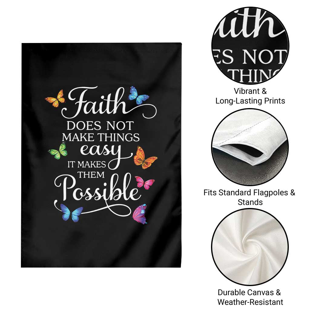 Christian Jesus Garden Flag Butterfly Art Bible Verse Printed Faith Blessed Inspirational Girl