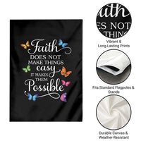 Christian Jesus Garden Flag Butterfly Art Bible Verse Printed Faith Blessed Inspirational Girl