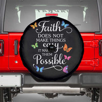 Christian Jesus Spare Tire Cover Butterfly Art Bible Verse Printed Faith Blessed Inspirational Girl