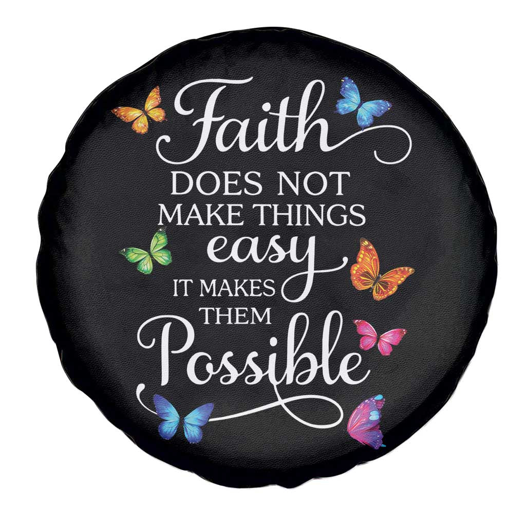 Christian Jesus Spare Tire Cover Butterfly Art Bible Verse Printed Faith Blessed Inspirational Girl