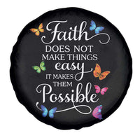 Christian Jesus Spare Tire Cover Butterfly Art Bible Verse Printed Faith Blessed Inspirational Girl