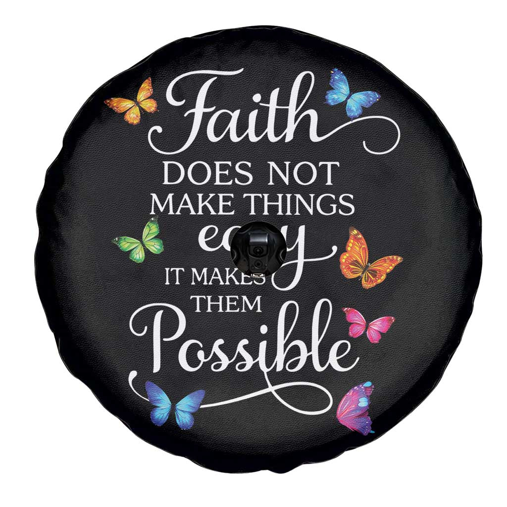 Christian Jesus Spare Tire Cover Butterfly Art Bible Verse Printed Faith Blessed Inspirational Girl