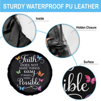 Christian Jesus Spare Tire Cover Butterfly Art Bible Verse Printed Faith Blessed Inspirational Girl