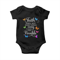 Christian Jesus Baby Onesie Butterfly Art Bible Verse Printed Faith Blessed Inspirational Girl