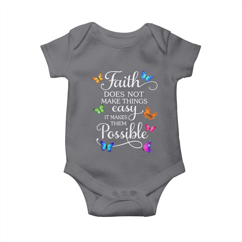 Christian Jesus Baby Onesie Butterfly Art Bible Verse Printed Faith Blessed Inspirational Girl