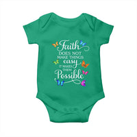 Christian Jesus Baby Onesie Butterfly Art Bible Verse Printed Faith Blessed Inspirational Girl