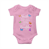 Christian Jesus Baby Onesie Butterfly Art Bible Verse Printed Faith Blessed Inspirational Girl