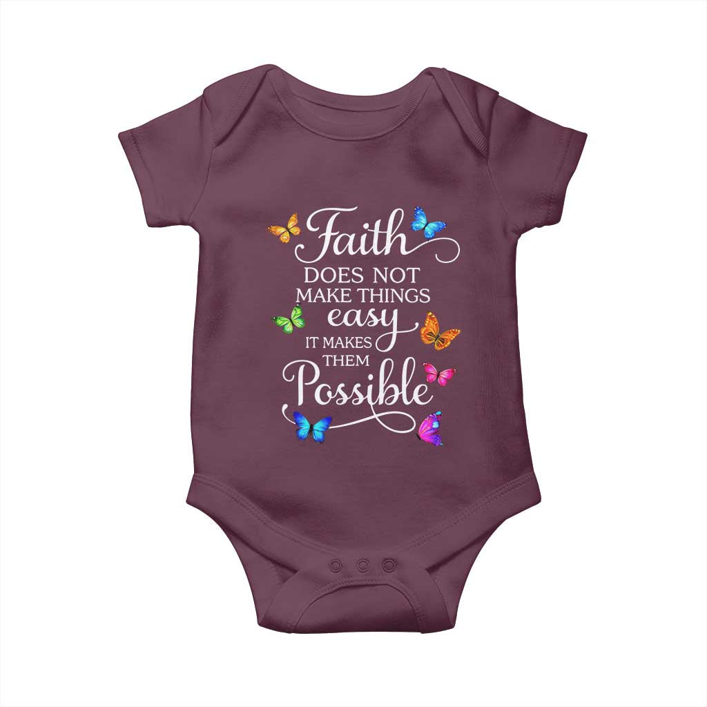 Christian Jesus Baby Onesie Butterfly Art Bible Verse Printed Faith Blessed Inspirational Girl