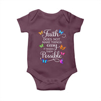 Christian Jesus Baby Onesie Butterfly Art Bible Verse Printed Faith Blessed Inspirational Girl