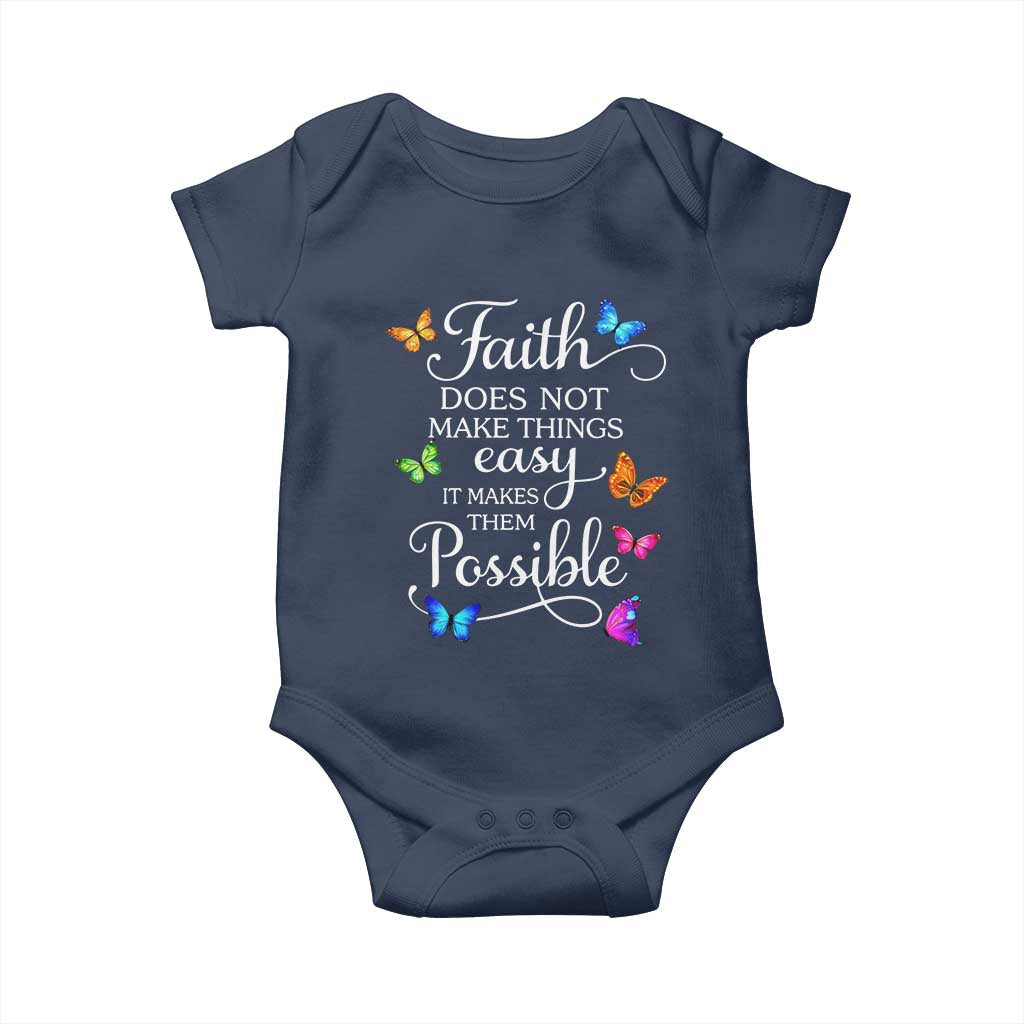 Christian Jesus Baby Onesie Butterfly Art Bible Verse Printed Faith Blessed Inspirational Girl