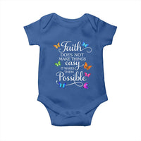 Christian Jesus Baby Onesie Butterfly Art Bible Verse Printed Faith Blessed Inspirational Girl
