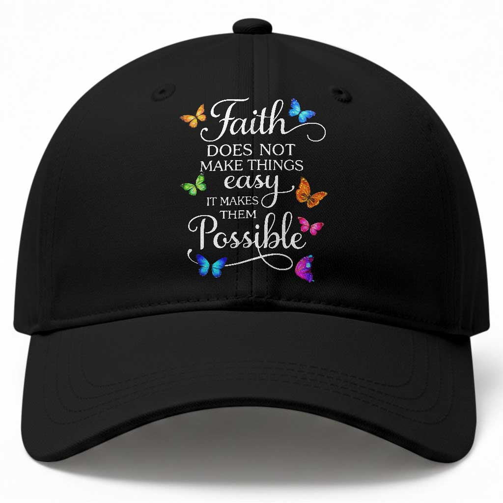 Christian Jesus Baseball Cap Butterfly Art Bible Verse Printed Faith Blessed Inspirational Girl