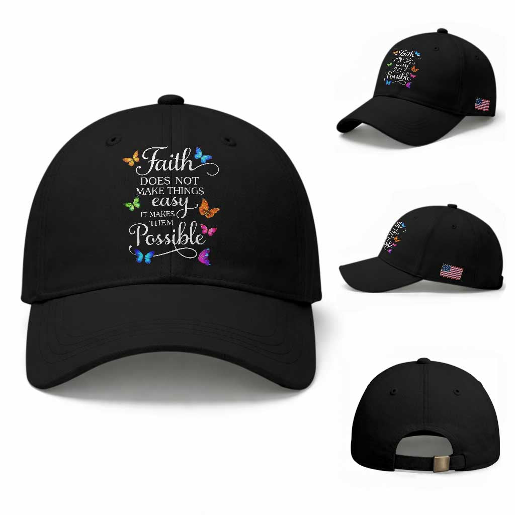 Christian Jesus Baseball Cap Butterfly Art Bible Verse Printed Faith Blessed Inspirational Girl