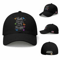 Christian Jesus Baseball Cap Butterfly Art Bible Verse Printed Faith Blessed Inspirational Girl