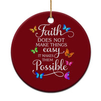 Christian Jesus Ceramic Ornament Butterfly Art Bible Verse Printed Faith Blessed Inspirational Girl