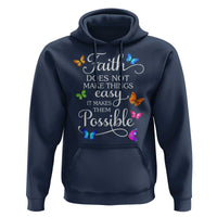 Christian Jesus Hoodie Butterfly Art Bible Verse Printed Faith Blessed Inspirational Girl
