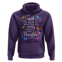 Christian Jesus Hoodie Butterfly Art Bible Verse Printed Faith Blessed Inspirational Girl