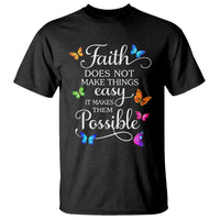 Christian Jesus T Shirt Butterfly Art Bible Verse Printed Faith Blessed Inspirational Girl